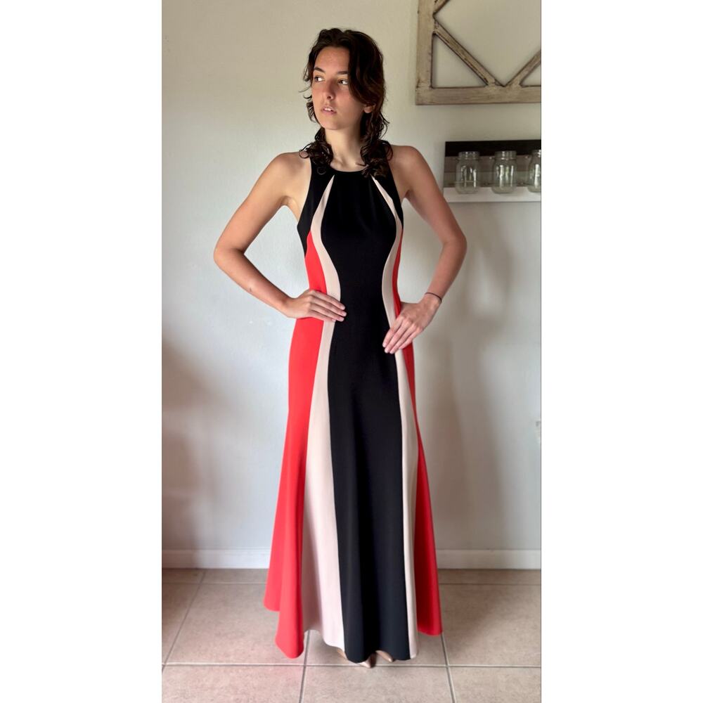 🔥 BCBGMAXAZRIA Johanna Colorblock Gown - Red Carpet Ready! Sz 6 - Picture 7 of 13